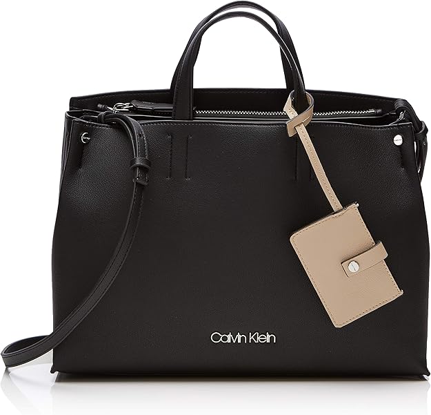 calvin klein 女士手提包,黑色(黑色),12x36x24厘米